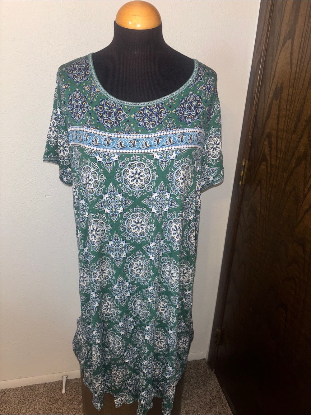 Max Studio Lightweight Pullover Floral T-shirt Dress size 2X NWT